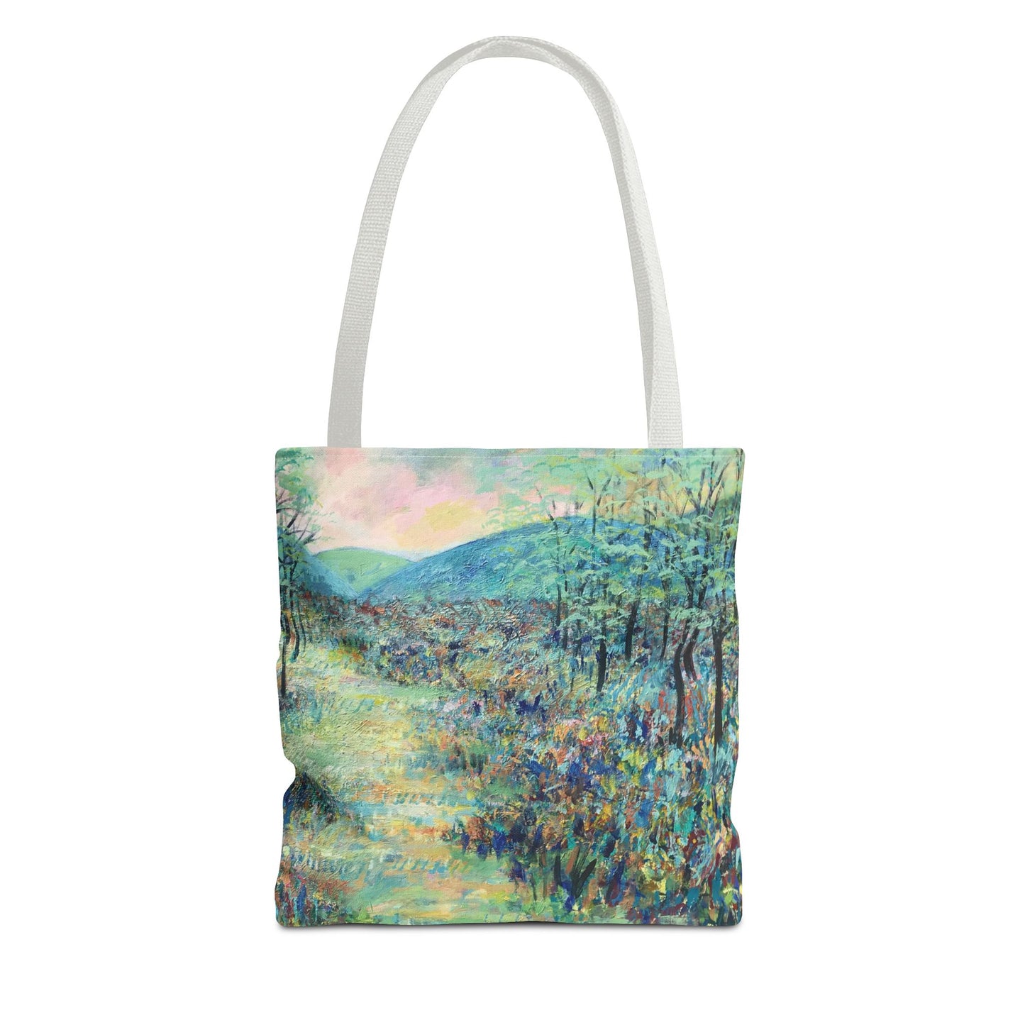 Landscape Nature Art Tote Bag Canvas Shopping Bag - Valle Crucis by Leslie Karpinski