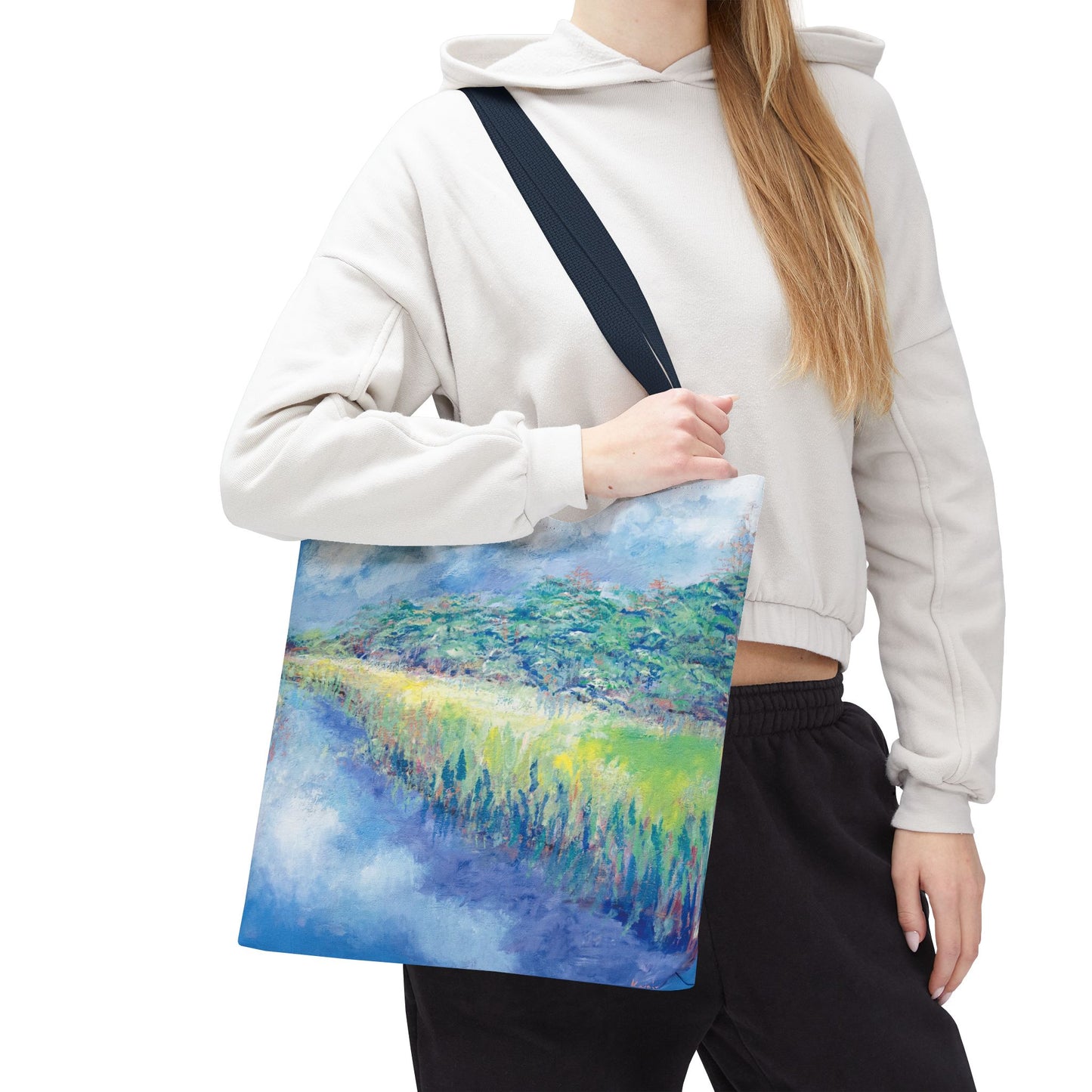 Davis Canal Nature Canvas Tote Bag - Leslie Karpinski