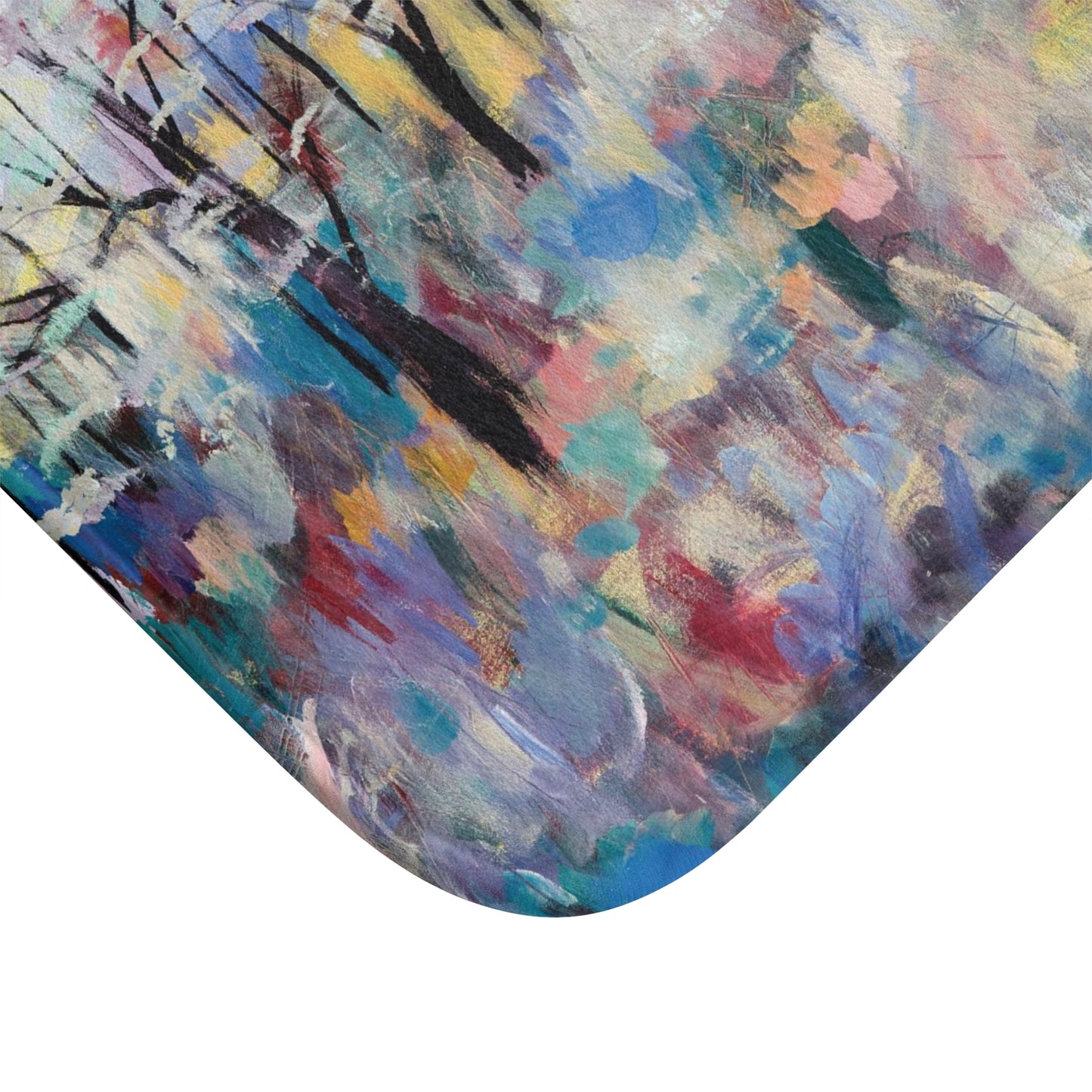 Tree Landscape Art Memory Foam Non Slip Bath Mat - Blue Ridge Parkway - Leslie Karpinski
