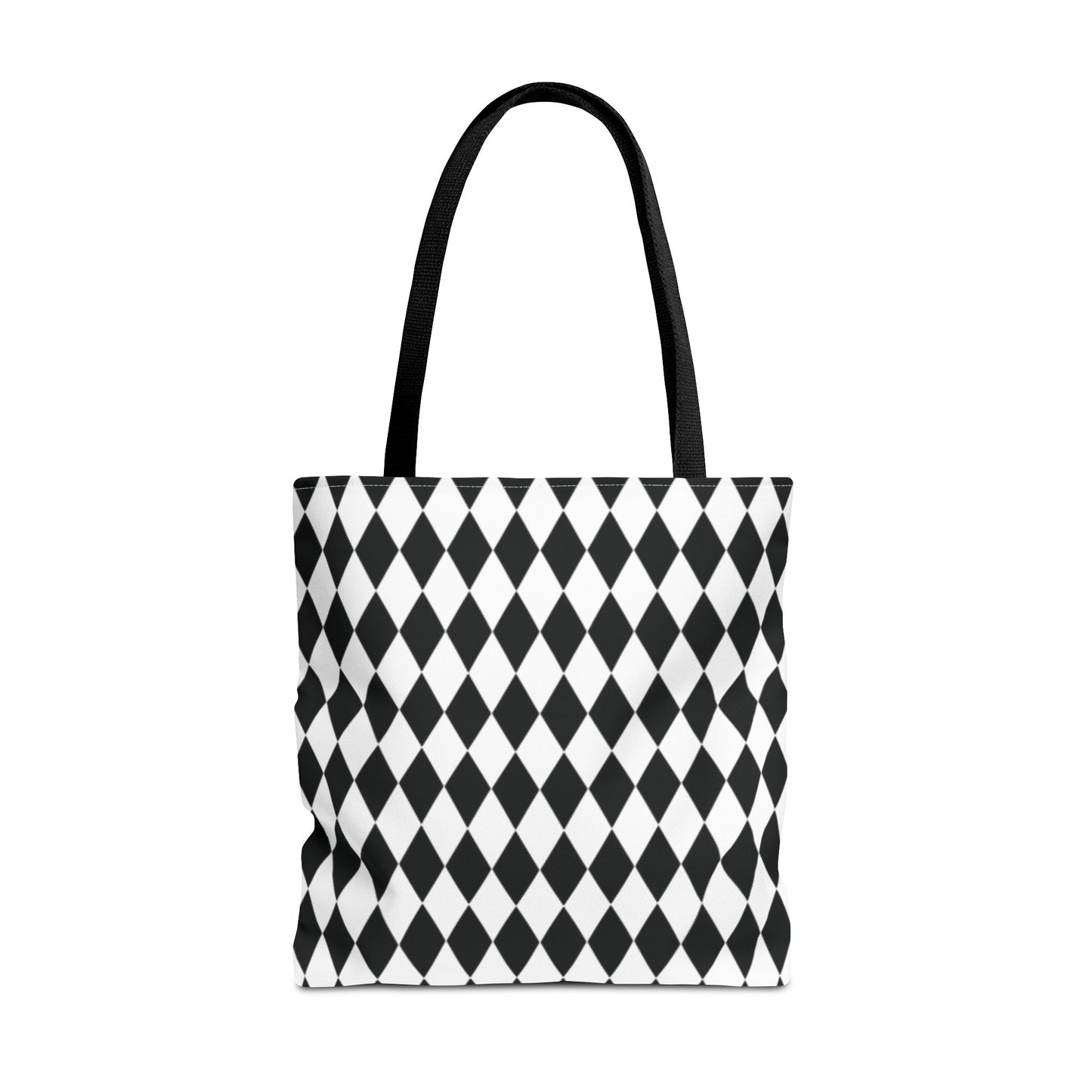 Black White Harlequin Canvas Tote Bag - Saiko Studio