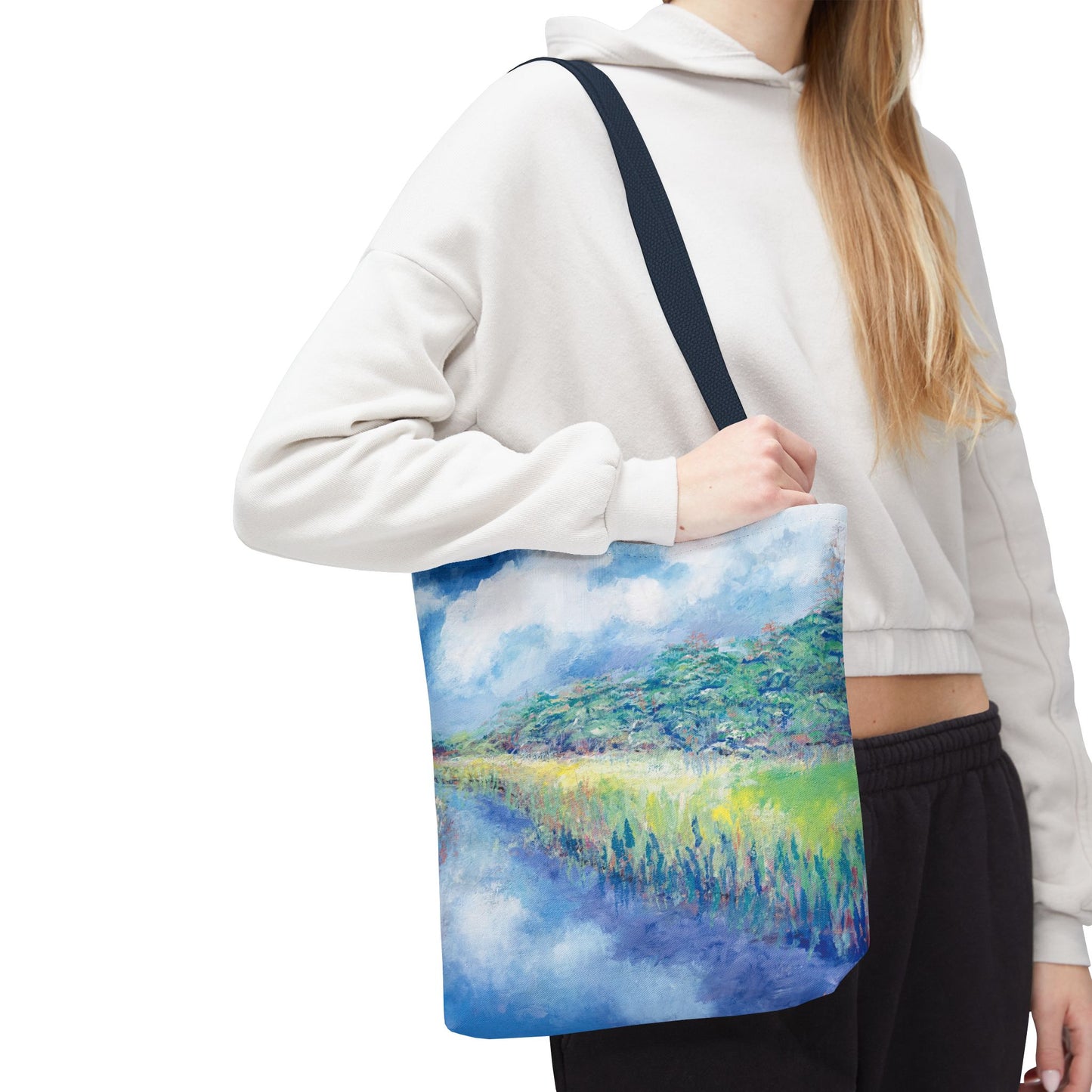 Davis Canal Nature Canvas Tote Bag - Leslie Karpinski