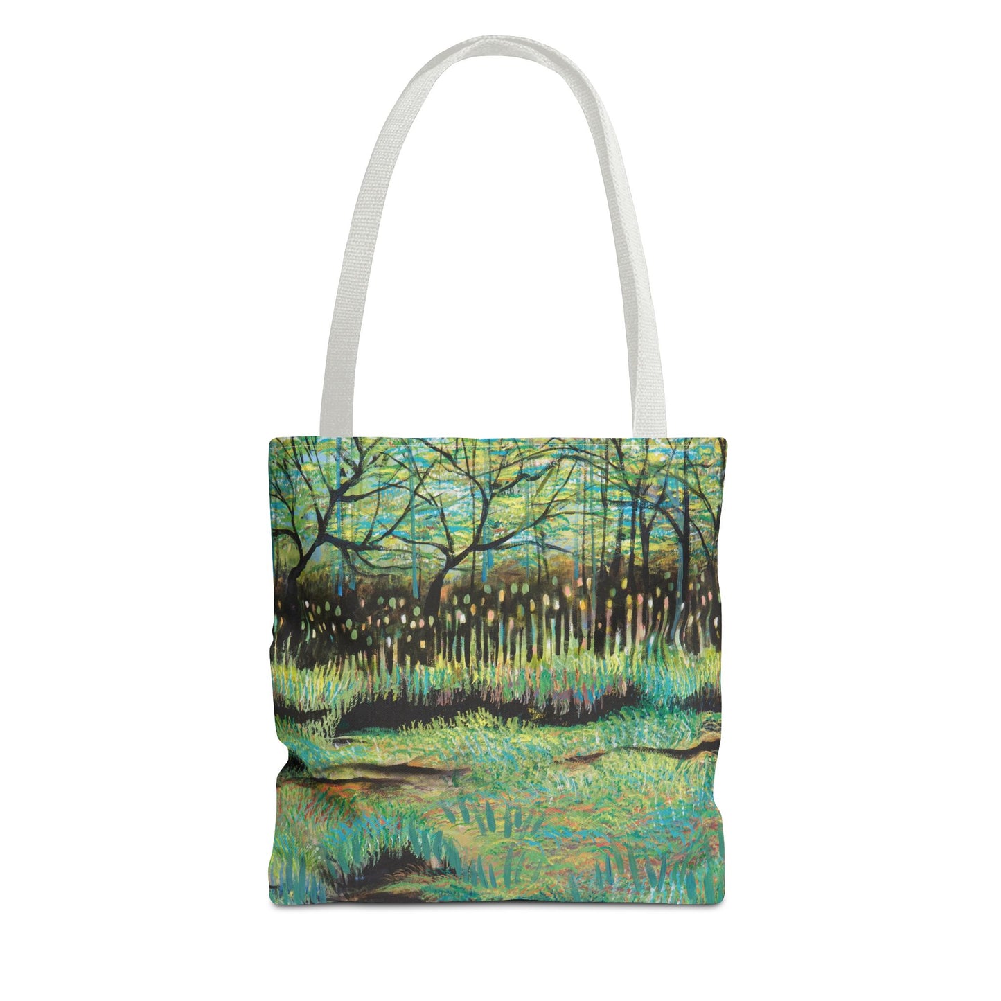 Cattails at Lake Katherine Canvas Art Tote Bag - Leslie Karpinski