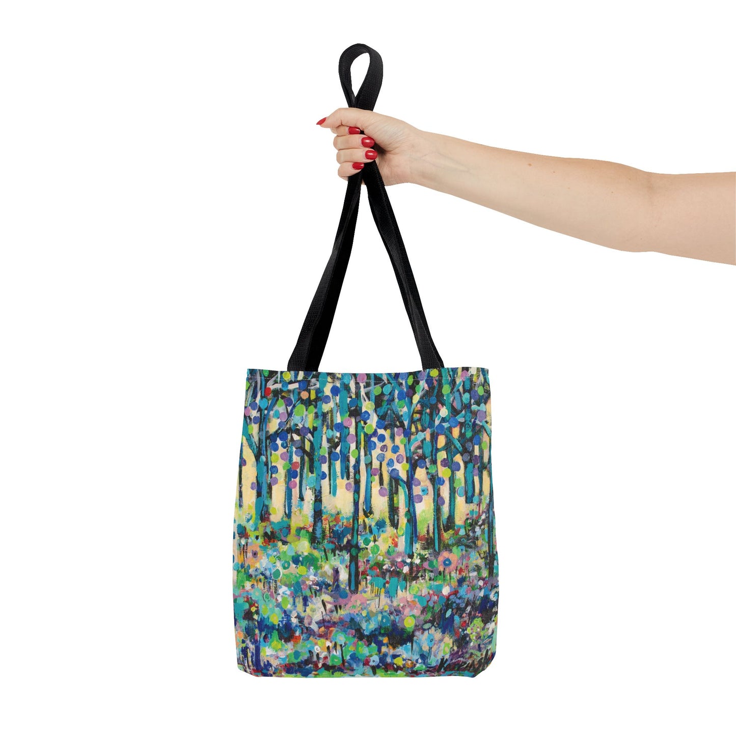 Landscape Art Tote Bag Canvas Shopping Bag - Circle of Tree by Leslie Karpinski