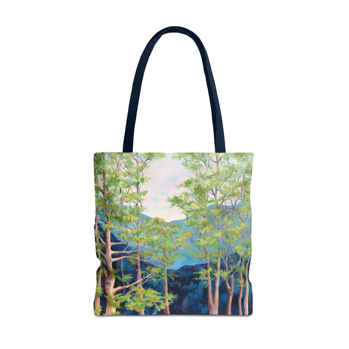 Tree Landscape Art Tote Bag Canvas Shopping Bag - Strong Tree by Leslie Karpinski