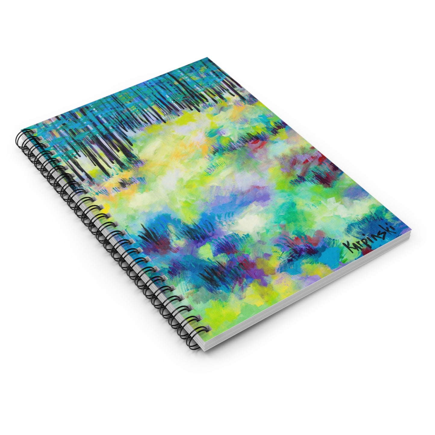 Landscape Art Notebook Journal Artwork Journal - Leslie Karpinski - Field of Trees 2