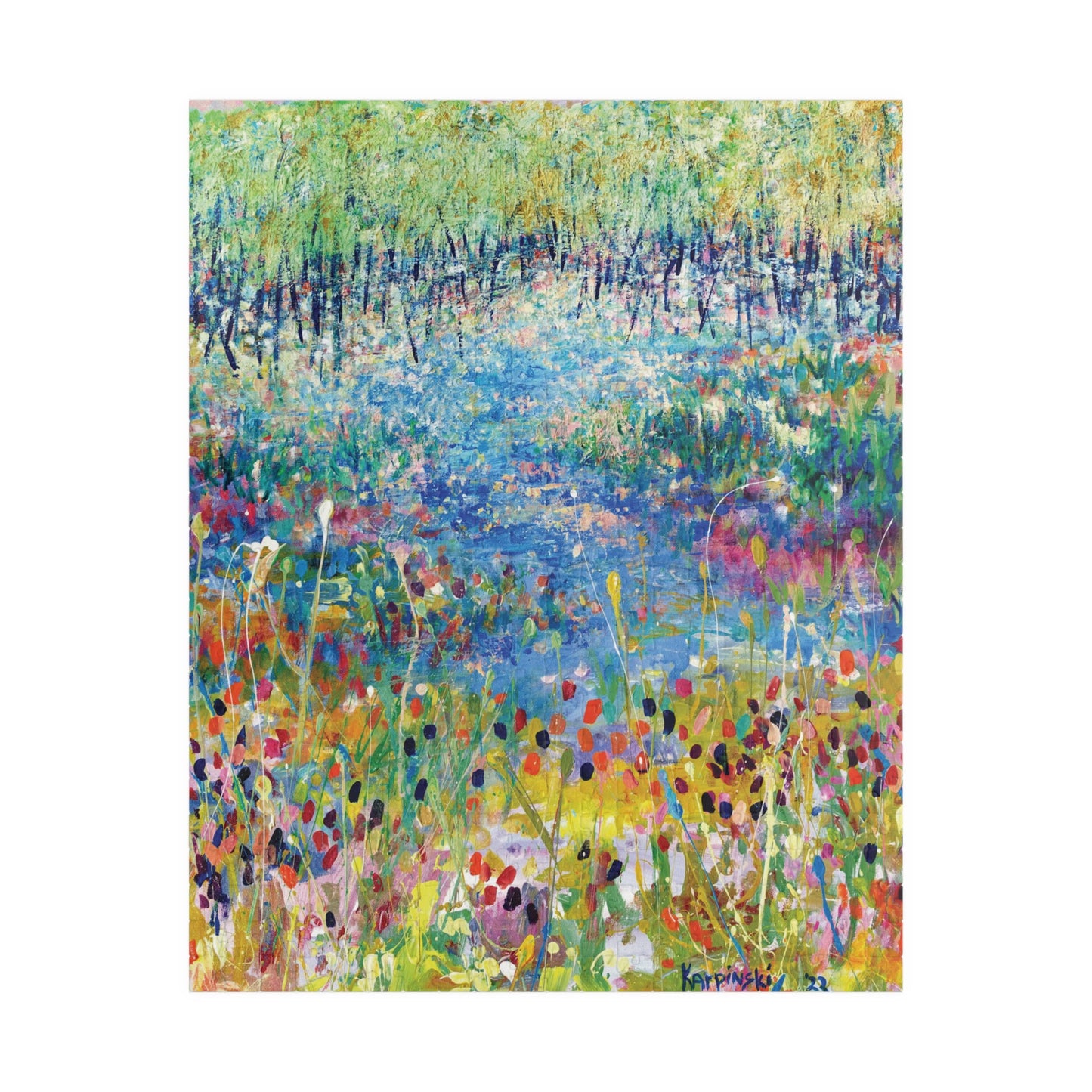 Landscape Nature Art Adult Wood Jigsaw Puzzle - Paths and Journeys by Leslie Karpinski