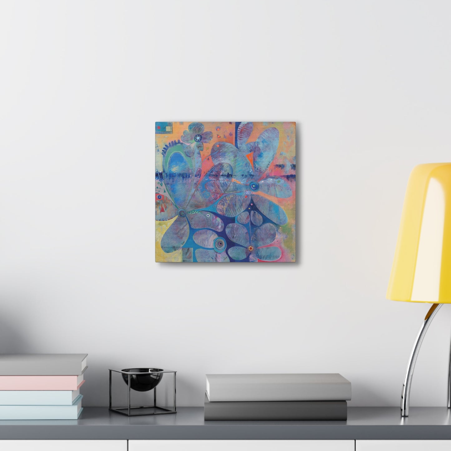 Modern Flower Canvas Print Wall Art Big Artwork - Color of Life by Leslie Karpinski