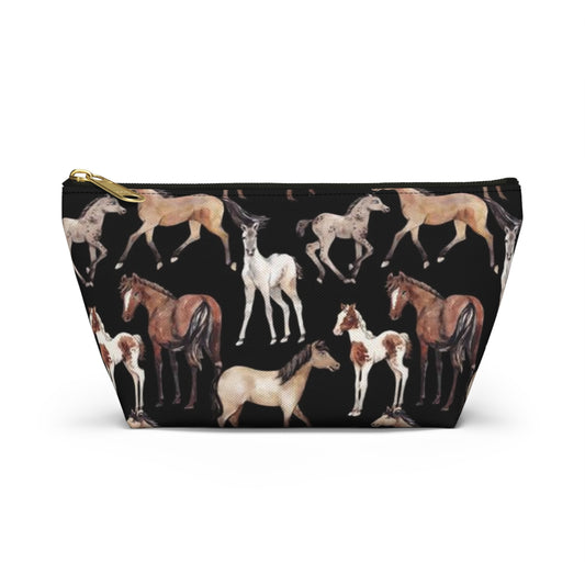 Horse School Pencil Case Accessory Pouch Make Up Bag - Saiko Studio