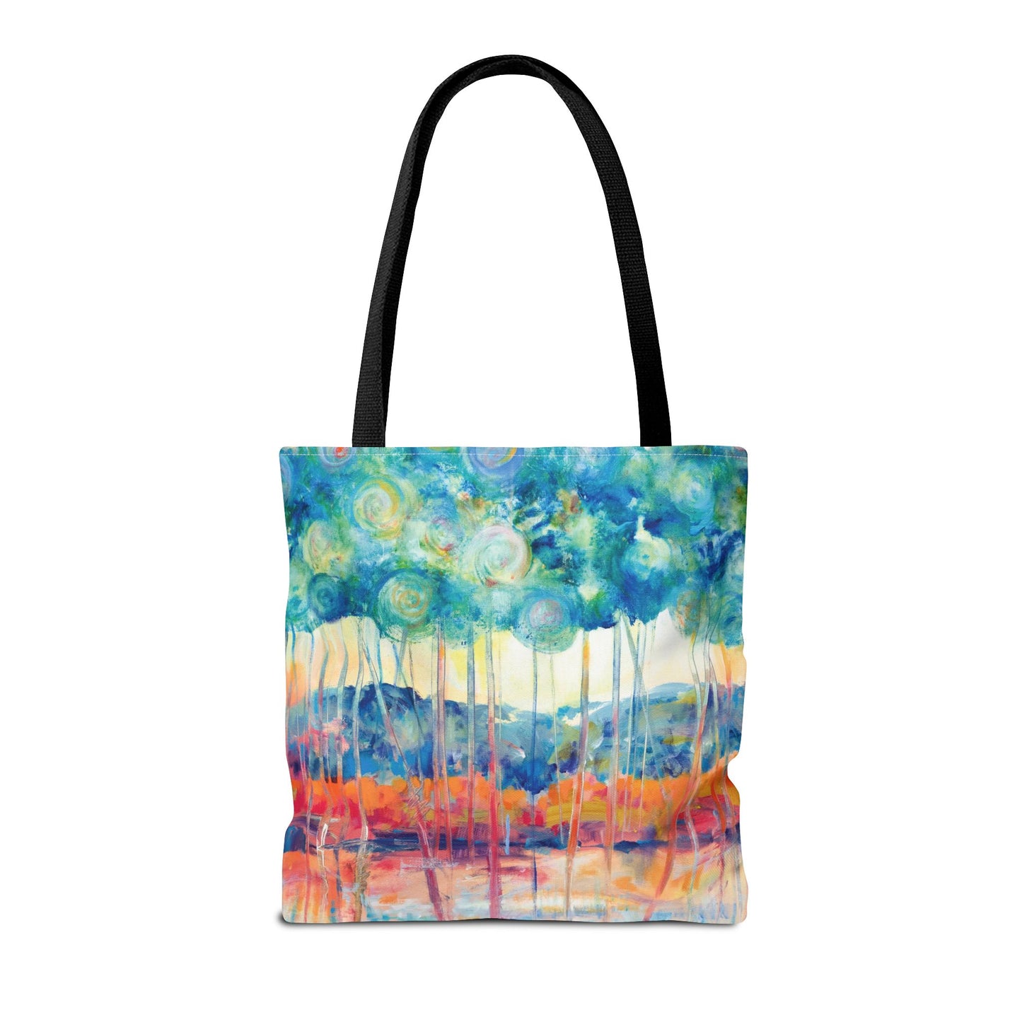 Nature Landscape Art Tote Bag Canvas Shopping Bag - Canopy At Sunset by Leslie Karpinski