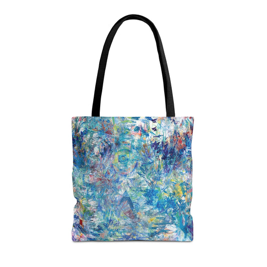 Spiritual Abstract Art Tote Bag Canvas Shopping Bag - Ascension - Leslie Karpinski