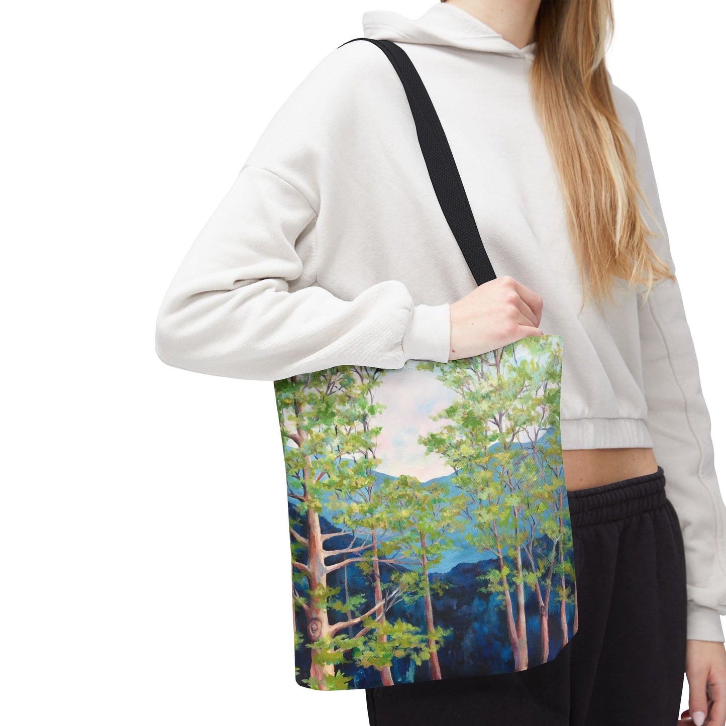 Tree Landscape Art Canvas Shopping Tote Bag  - Strong Tree - Leslie Karpinski