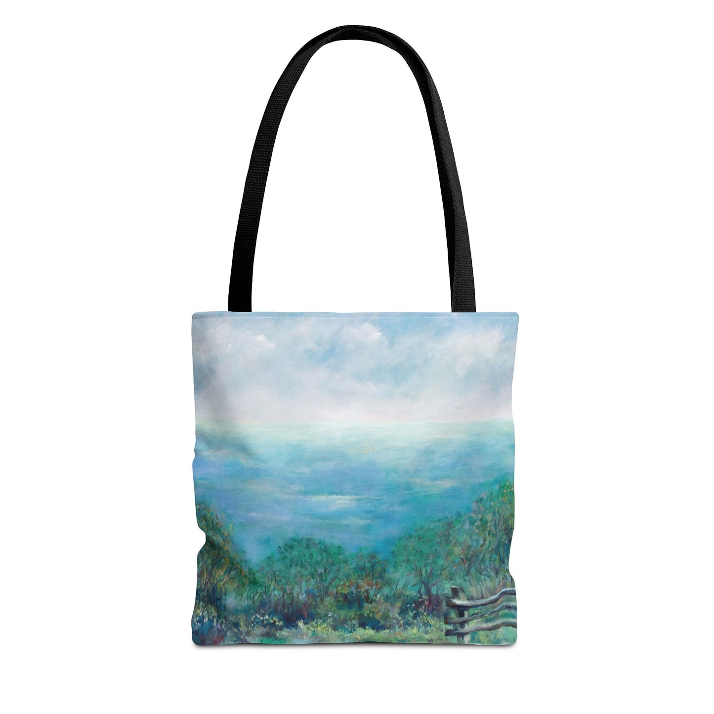 Mountain Landscape Art Canvas Shopping Tote Bag - Roaring Gap - Leslie Karpinski