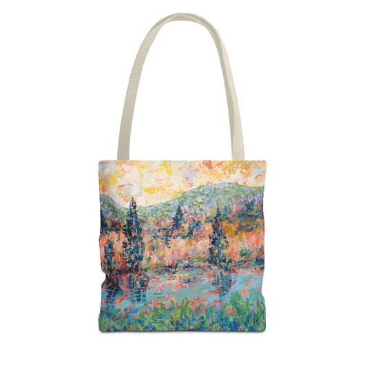 The River People Nature Landscape Art Tote Bag - Leslie Karpinski