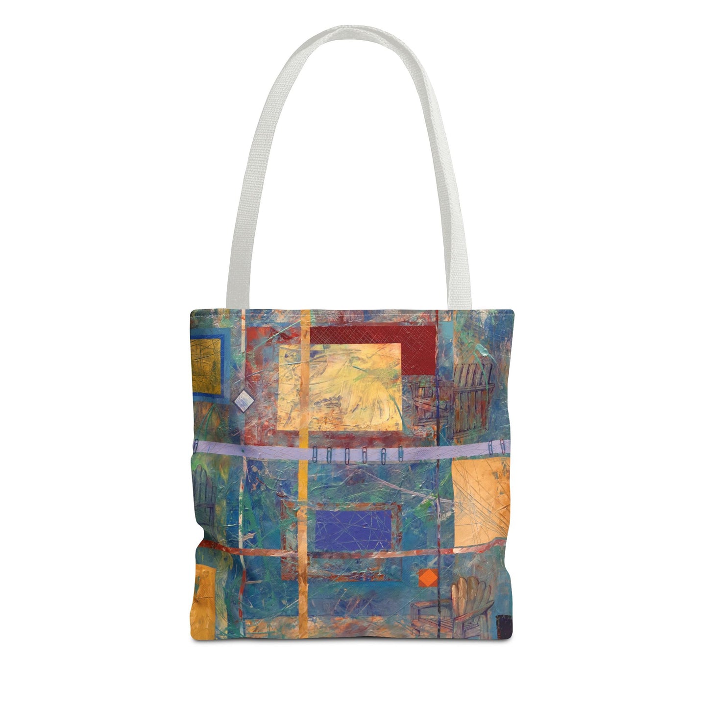 The River Flows Abstract Art Tote Bag - Leslie Karpinski