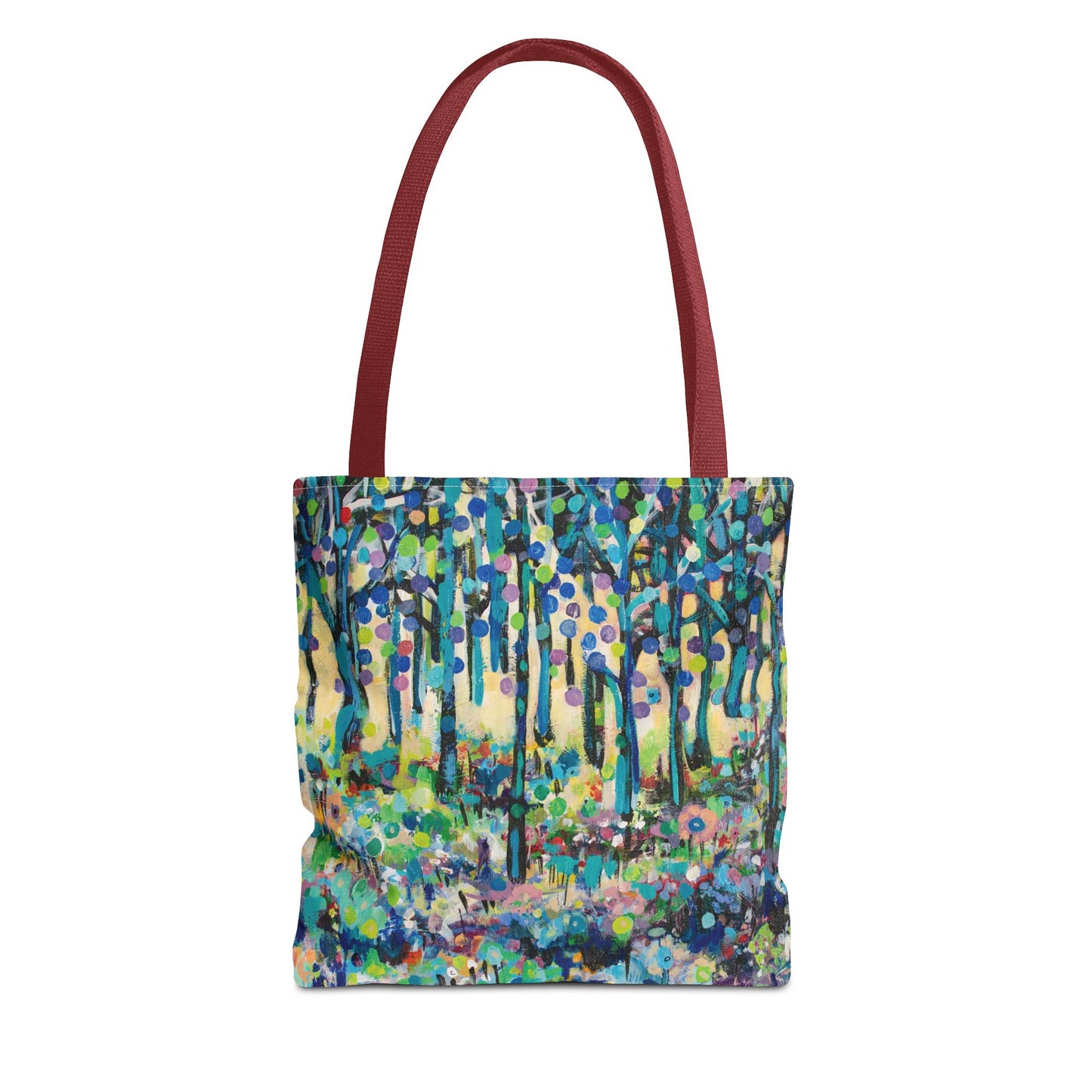 Circle of Tree Landscape Art Canvas Tote Bag  - Leslie Karpinski