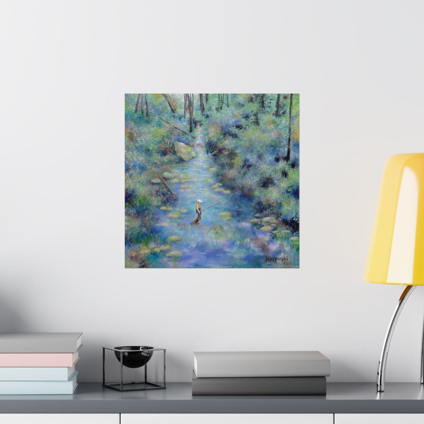 River Art Poster Print Nature Artwork Landscape Painting - River Wonders by Leslie Karpinski