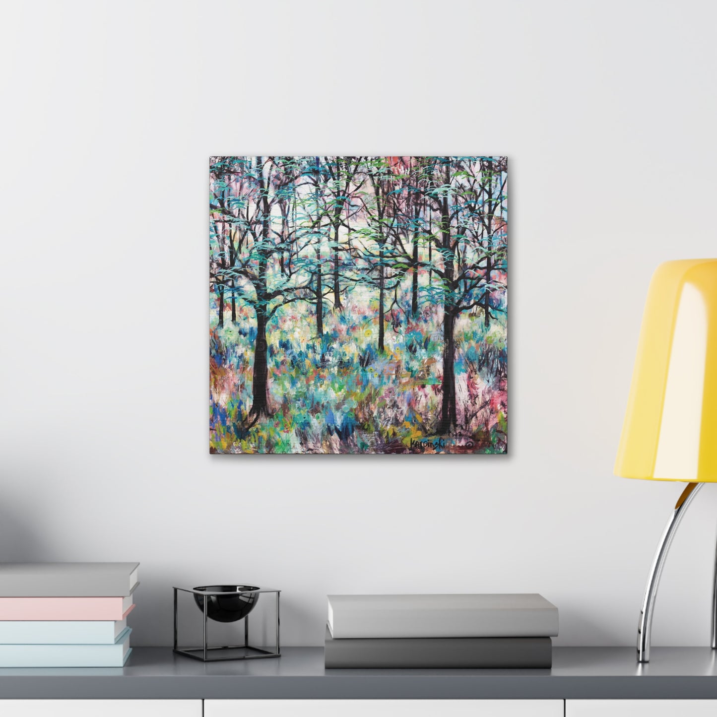 Landscape Canvas Print Wall Art Large Artwork Pastel Artwork - Forest by Leslie Karpinski