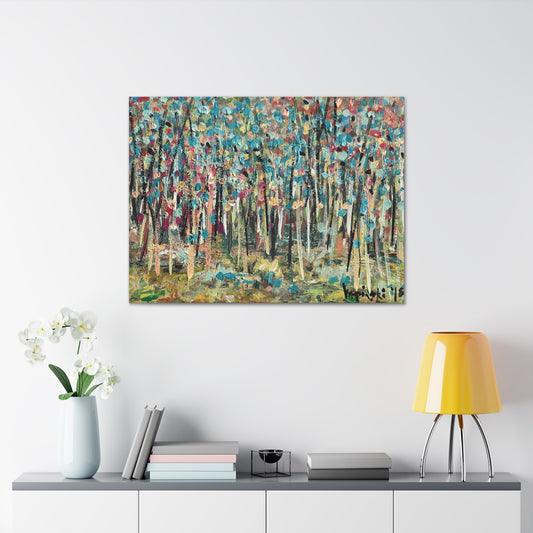 Nature Landscape Wall Art For Home Fine Art Canvas Print - Colorful Landscape by Leslie Karpinski