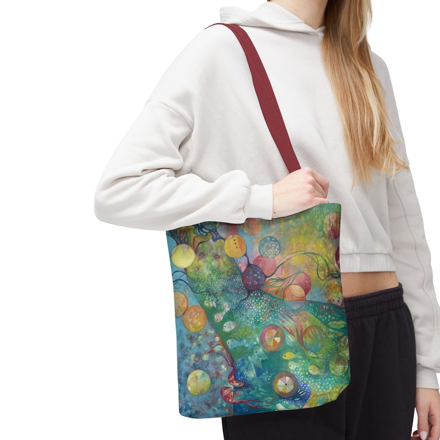 Secret Life of Colors Canvas Art Tote Bag - Leslie Karpinski