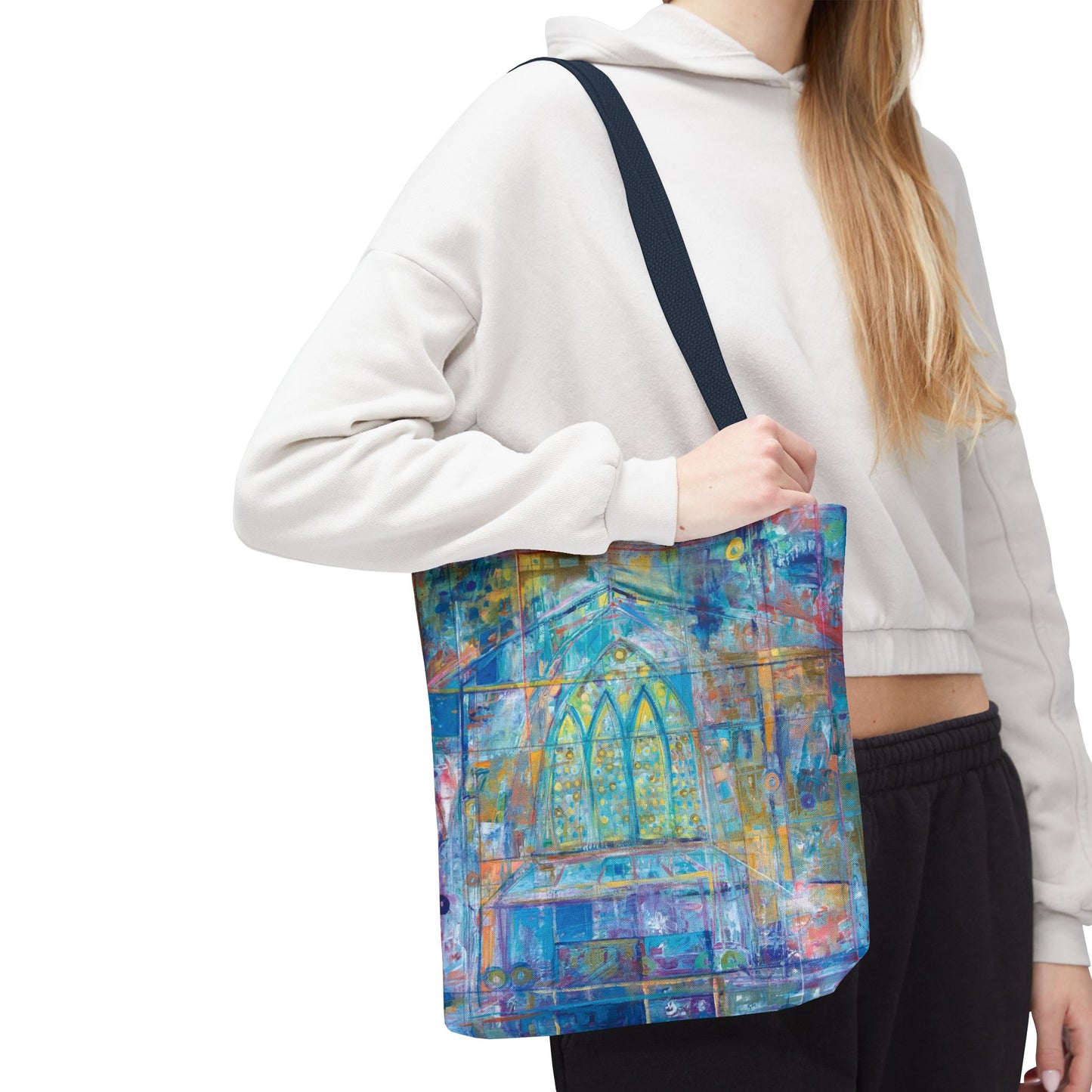 Color of Light Abstract Art Canvas Tote Bag - Leslie Karpinski