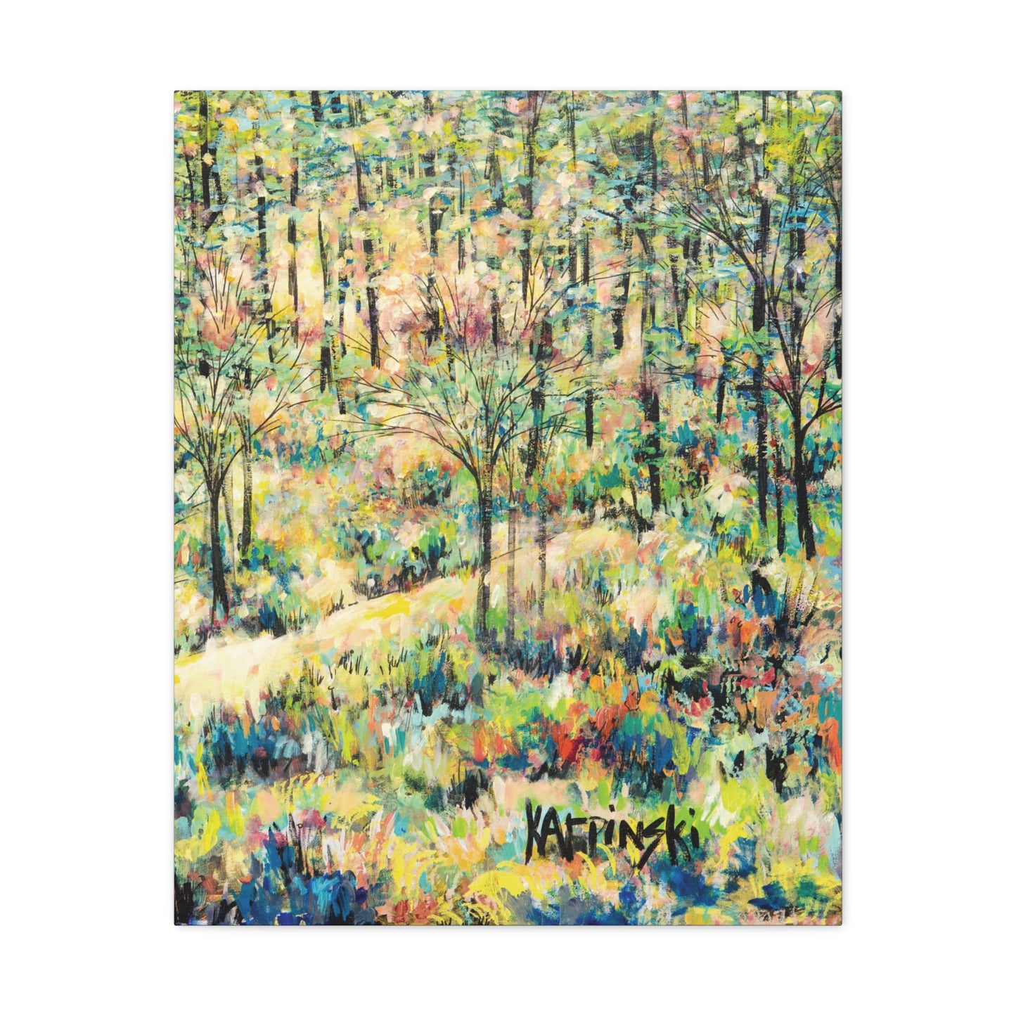 Fall Colors Nature Canvas Landscape Wall Art for Home - Reynolda Gardens 2 by Leslie Karpinski