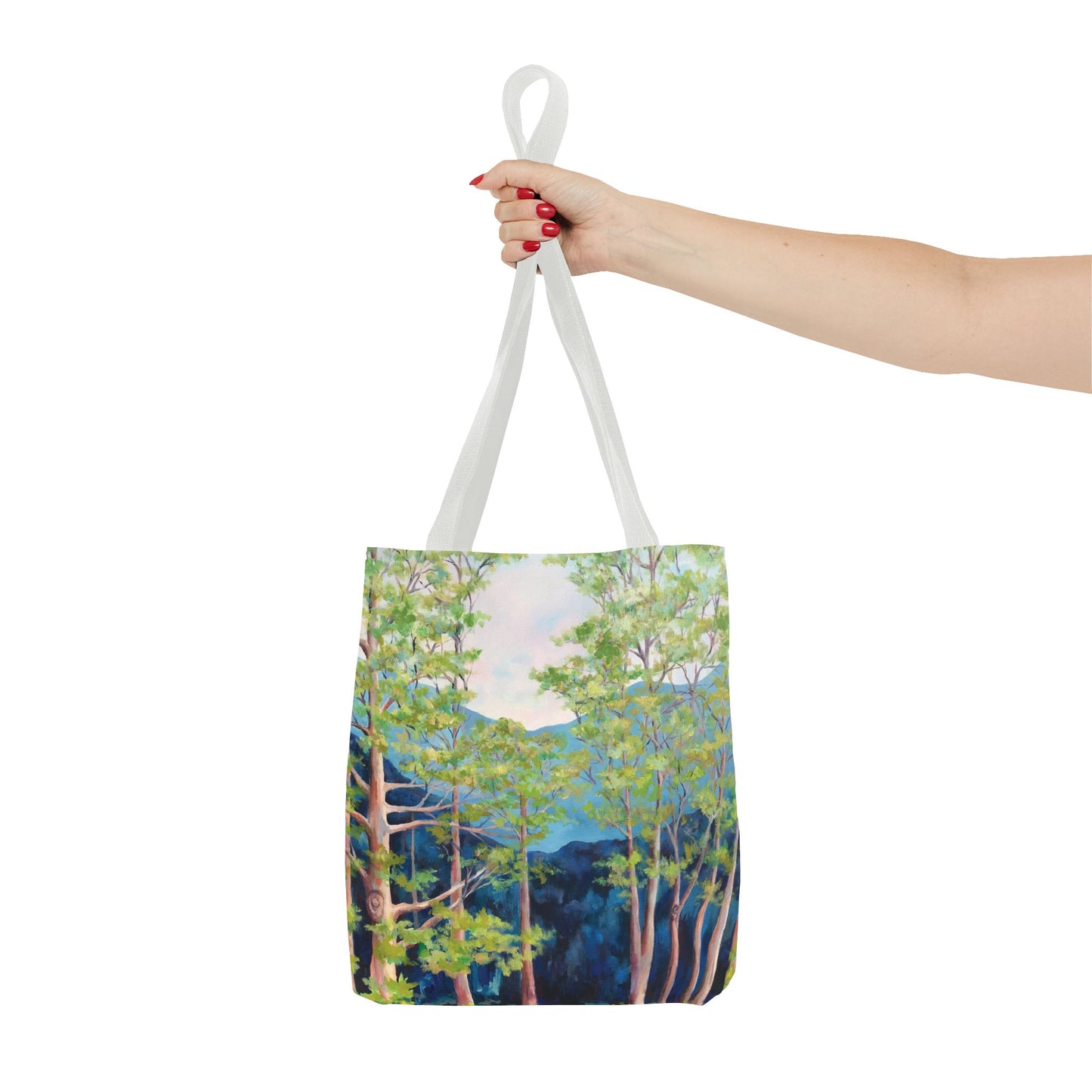 Tree Landscape Art Tote Bag Canvas - Strong Tree by Leslie Karpinski