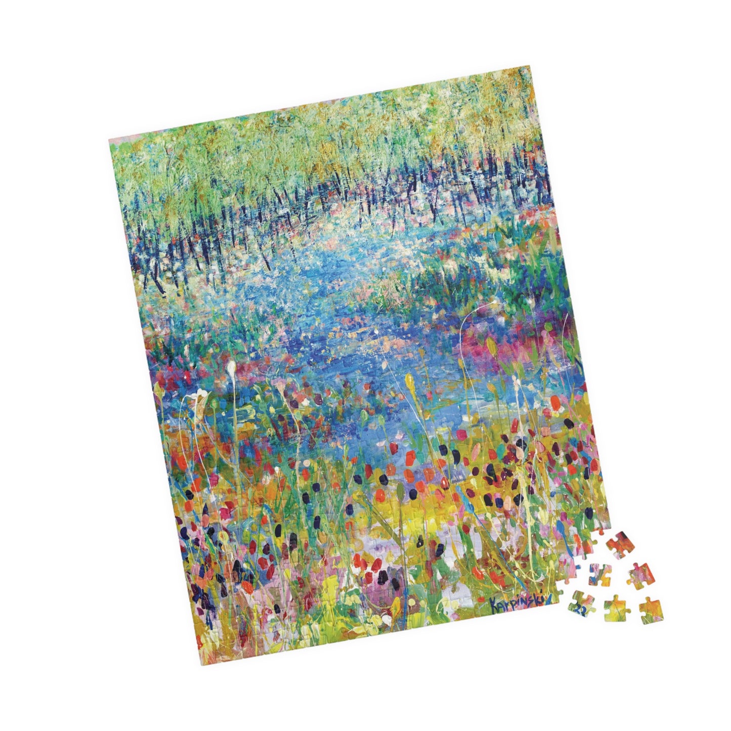 Landscape Nature Art Adult Wood Jigsaw Puzzle - Paths and Journeys by Leslie Karpinski