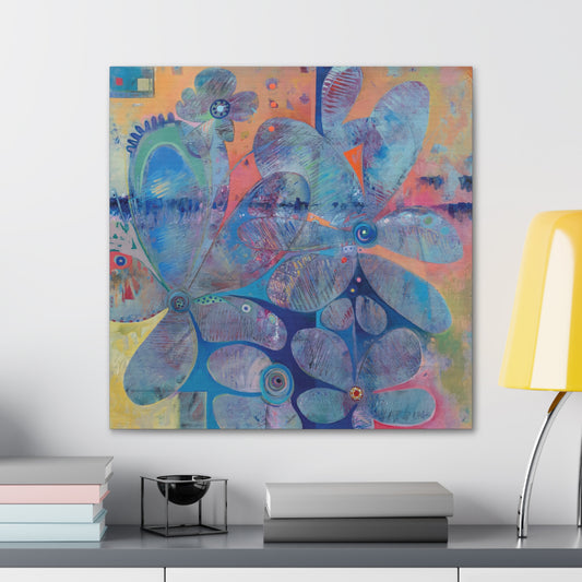 Modern Flower Canvas Print Wall Art Big Artwork - Color of Life by Leslie Karpinski