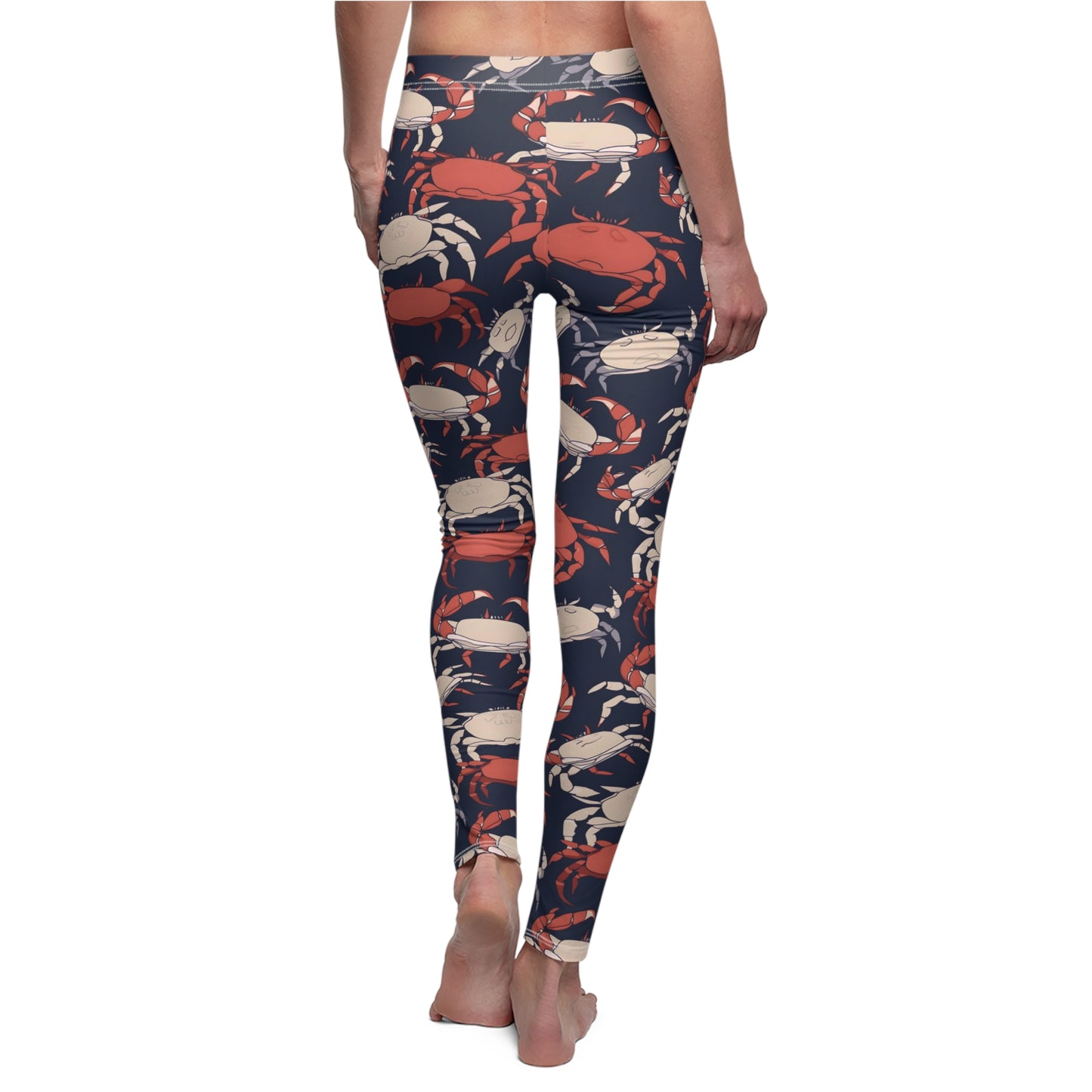 Crab Womens Beach Leggings Stretch Pants - Saiko Studio