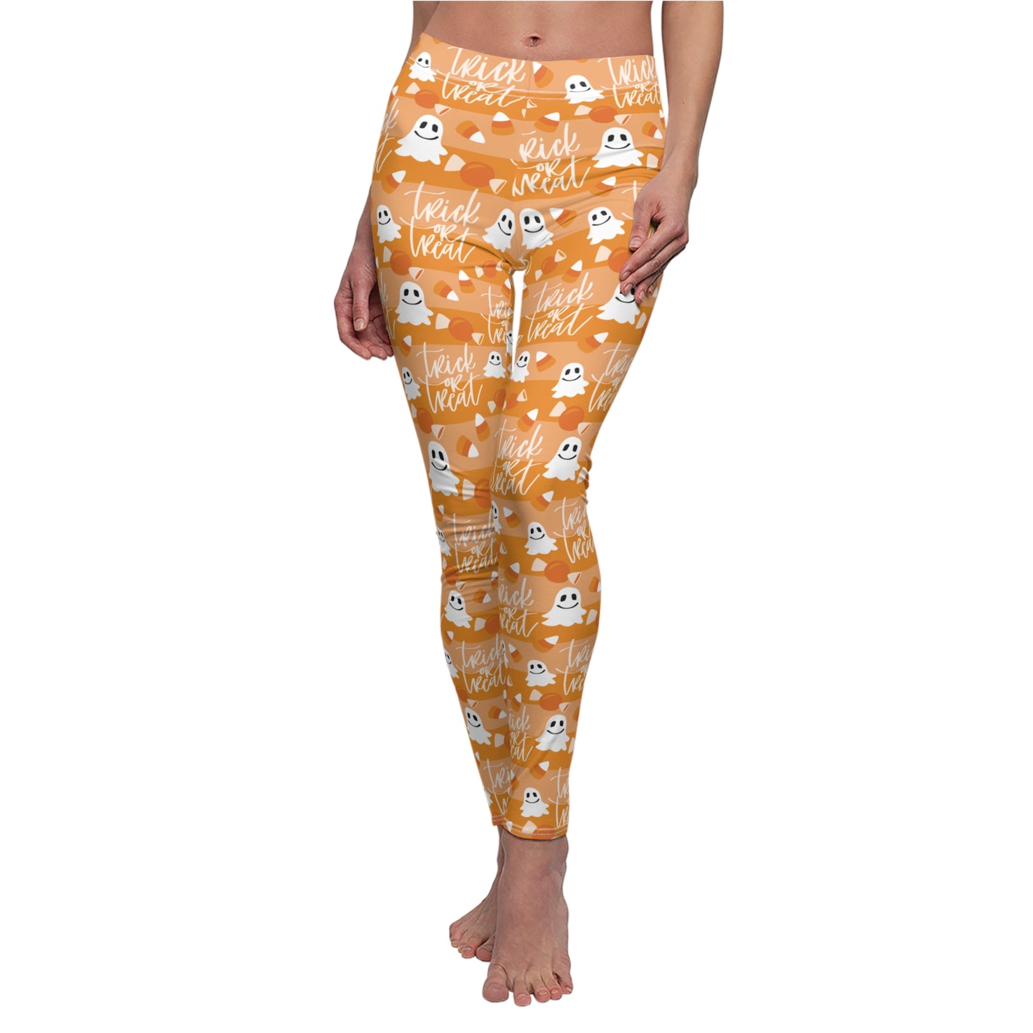 Halloween Ghost Candy Corn Womens Leggings - Saiko Studio