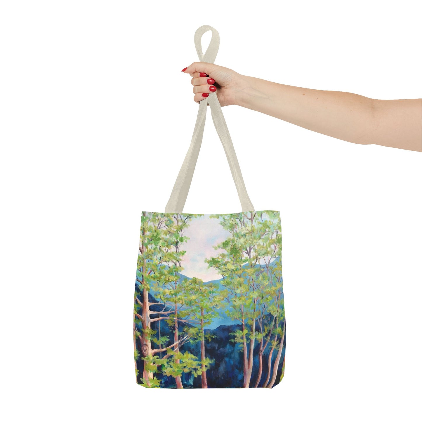 Tree Landscape Art Tote Bag Canvas - Strong Tree by Leslie Karpinski