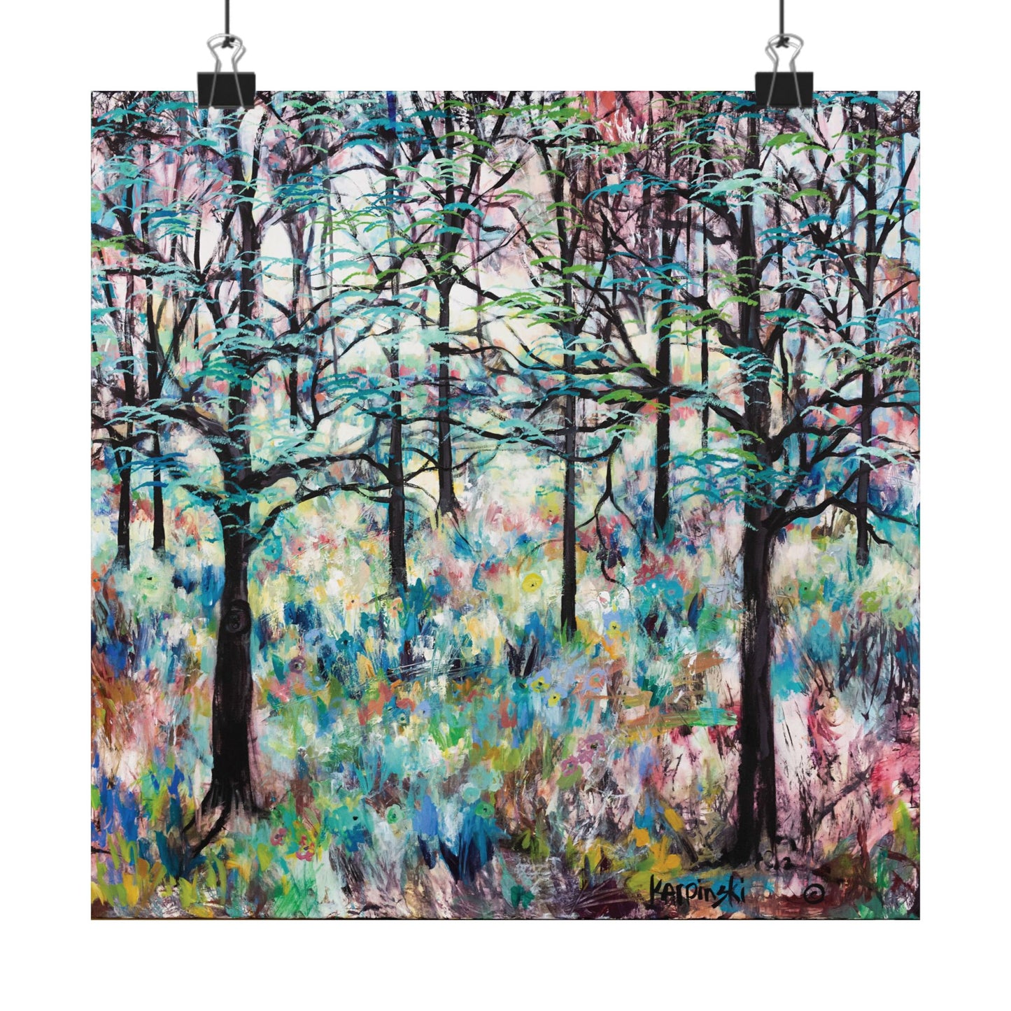 Matte Landscape Poster Print Nature Art Artist Artwork - Forest by Leslie Karpinski