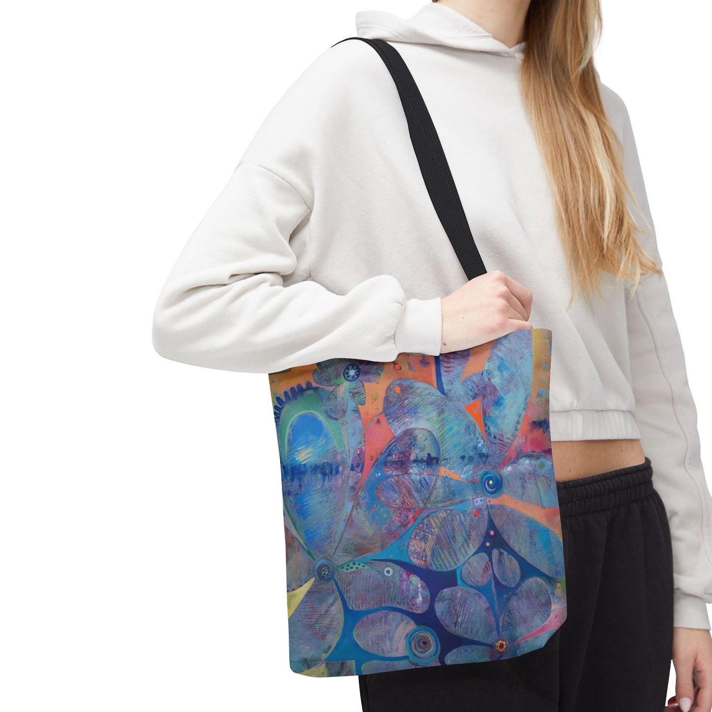 Color of Life Flower Art Canvas Tote Bag - Leslie Karpinski