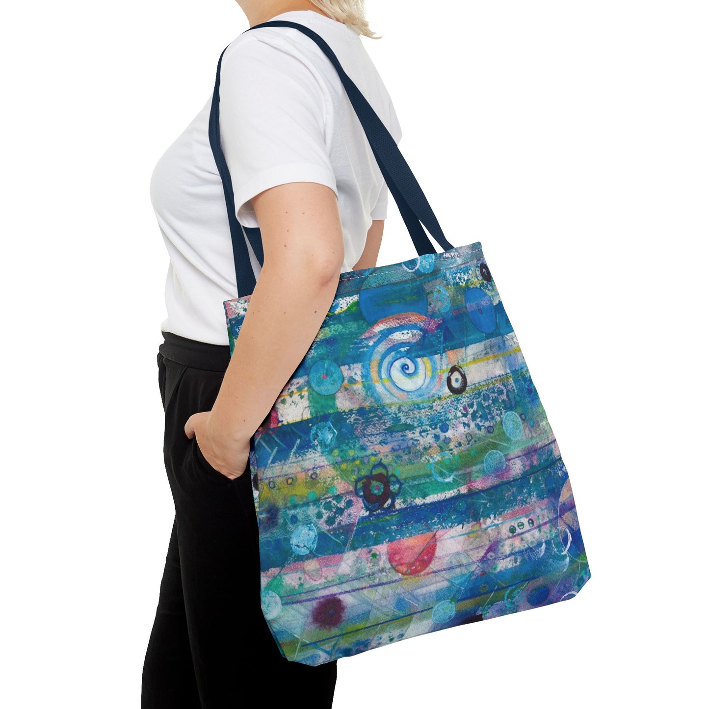 Modern Art Canvas Tote Bag - Leslie Karpinski Celestial Sky