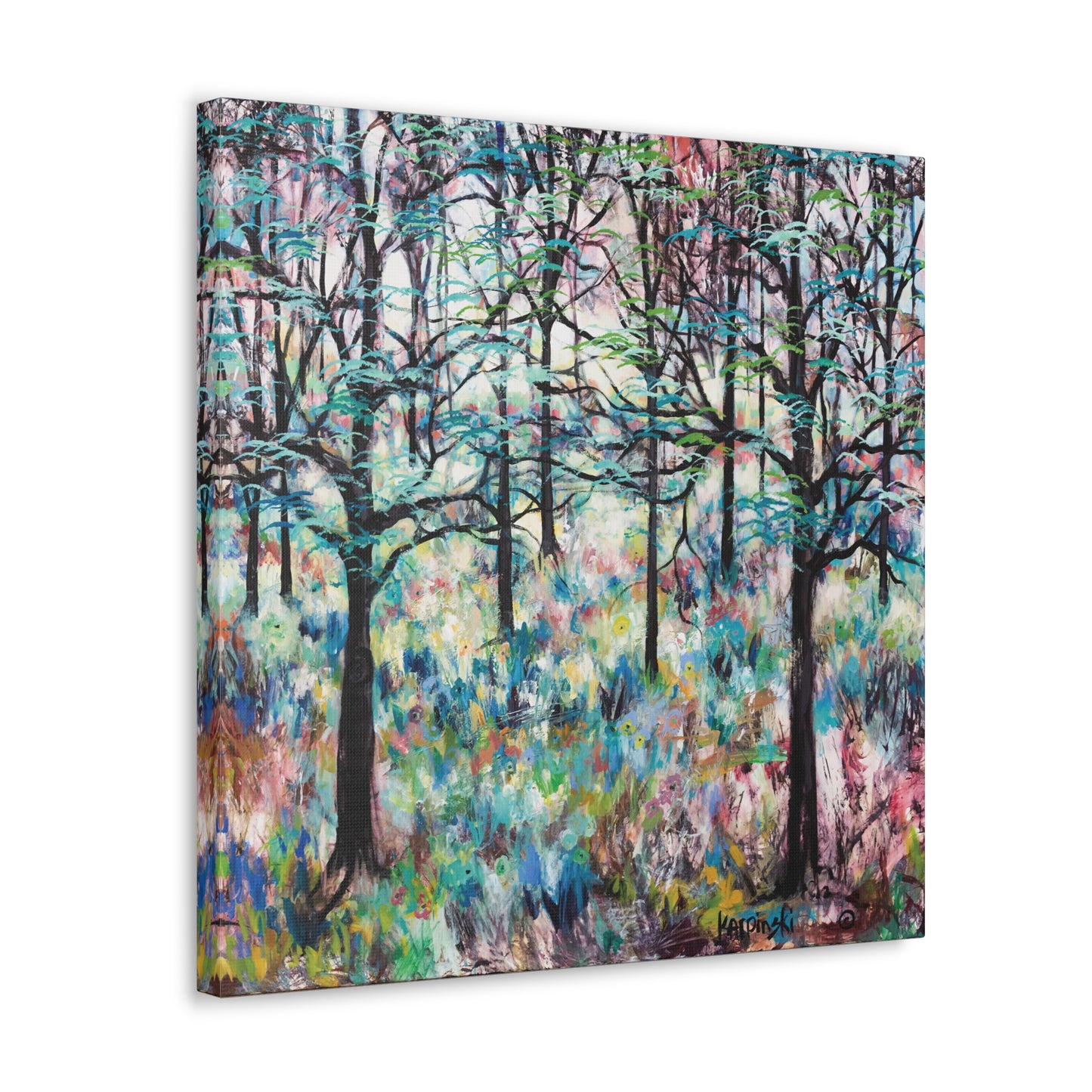 Landscape Canvas Print Wall Art Large Artwork Pastel Artwork - Forest by Leslie Karpinski