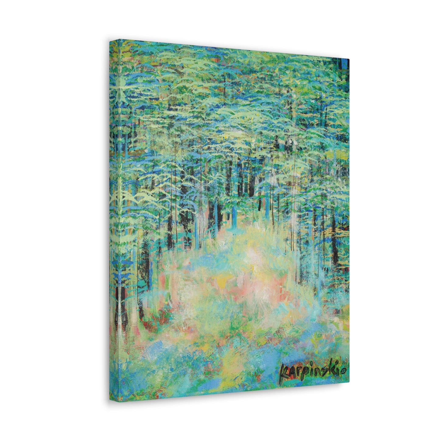 Nature Landscape Canvas Wall Art Print Contemporary Wall Decor - Springtime Forest by Leslie Karpinski