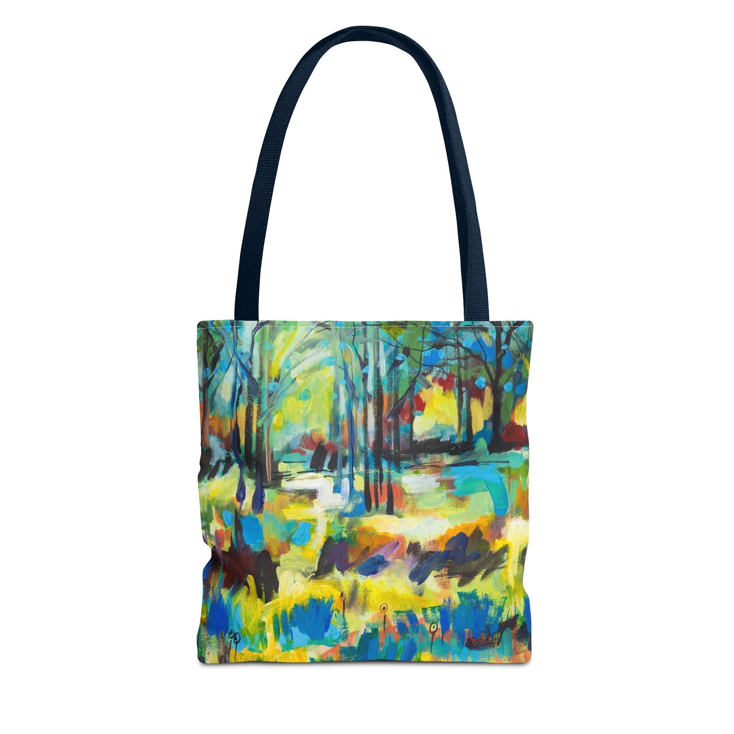 Color Blast Through Trees Landscape Art Tote Bag - Leslie Karpinski