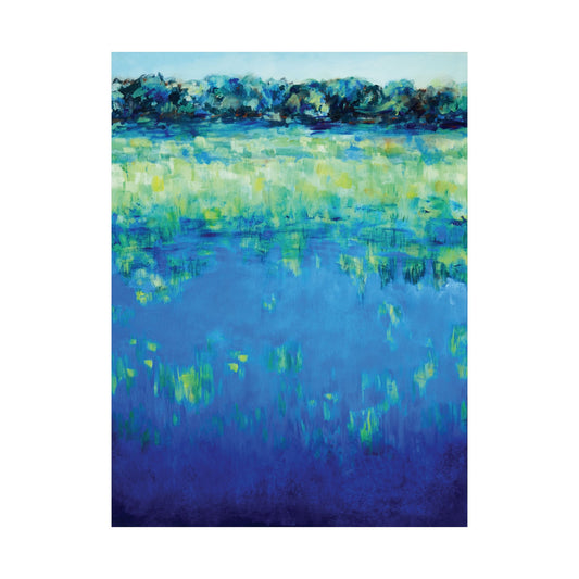 Matte Landscape Water Poster Print Artwork - Waters Edge 1 by Leslie Karpinski