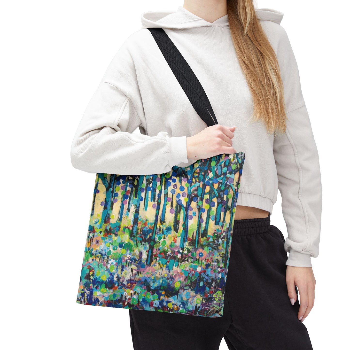 Circle of Tree Landscape Art Canvas Tote Bag  - Leslie Karpinski
