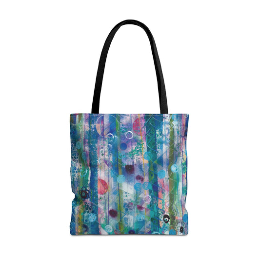 Abstract Art Tote Bag Canvas Shopping Bag - Dreaming Trees by Leslie Karpinski