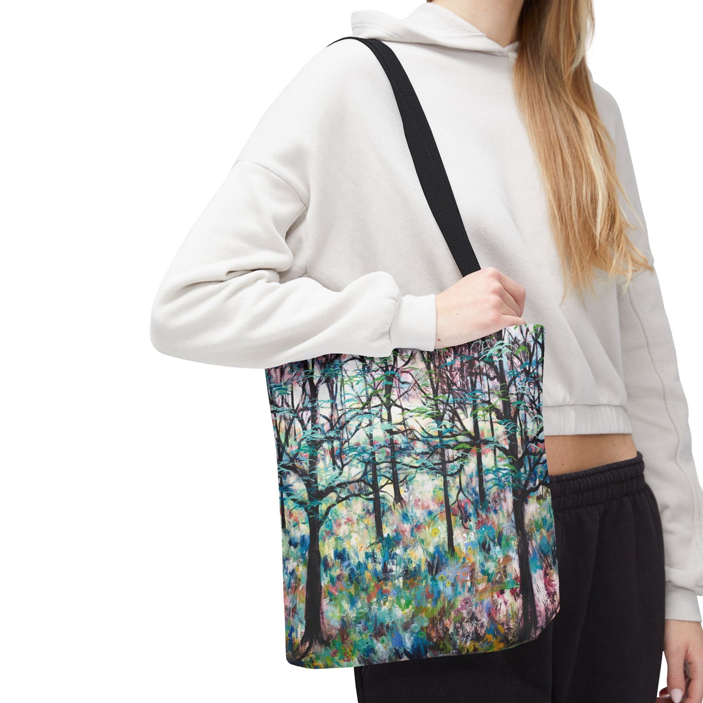 Forest Landscape Art Canvas Tote Bag - Leslie Karpinski