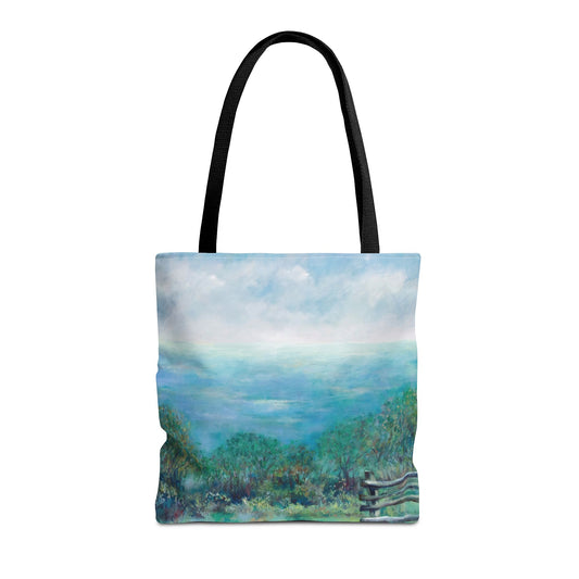 Mountain Nature Landscape Art Tote Bag Canvas Shopping Bag - Roaring Gap - Leslie Karpinski