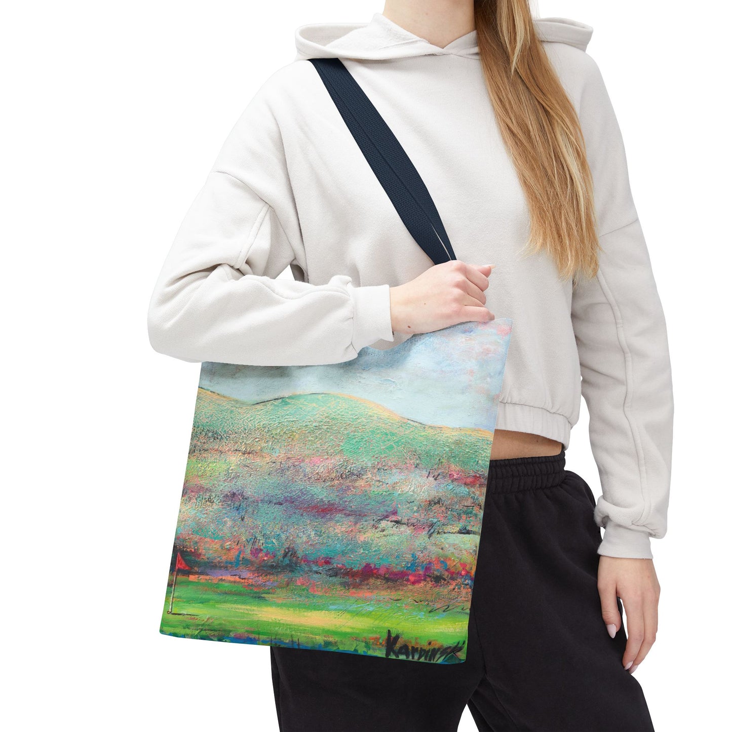 Making the Putt Golf Canvas Tote Bag  - Leslie Karpinski