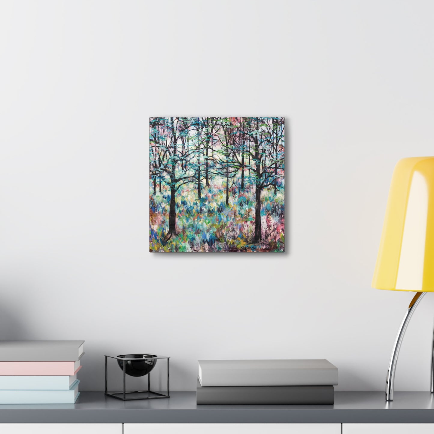 Landscape Canvas Print Wall Art Large Artwork Pastel Artwork - Forest by Leslie Karpinski