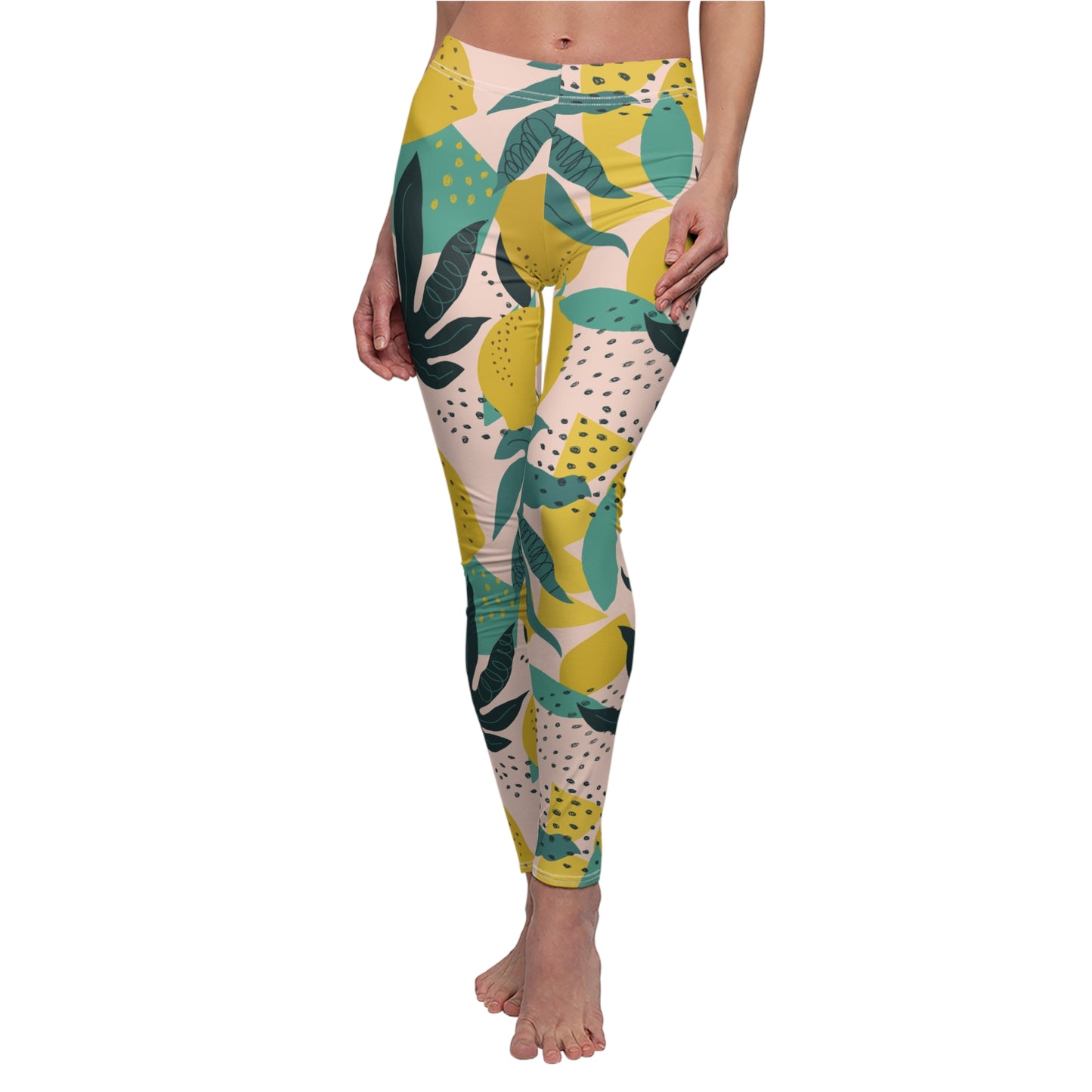 Lemon Womens Leggings Stretch Pants - Saiko Studio