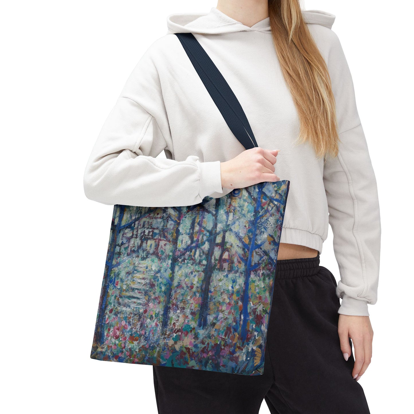 Landscape Forest Nature Art Canvas Tote Bag - Stairs 2 Home - Leslie Karpinski