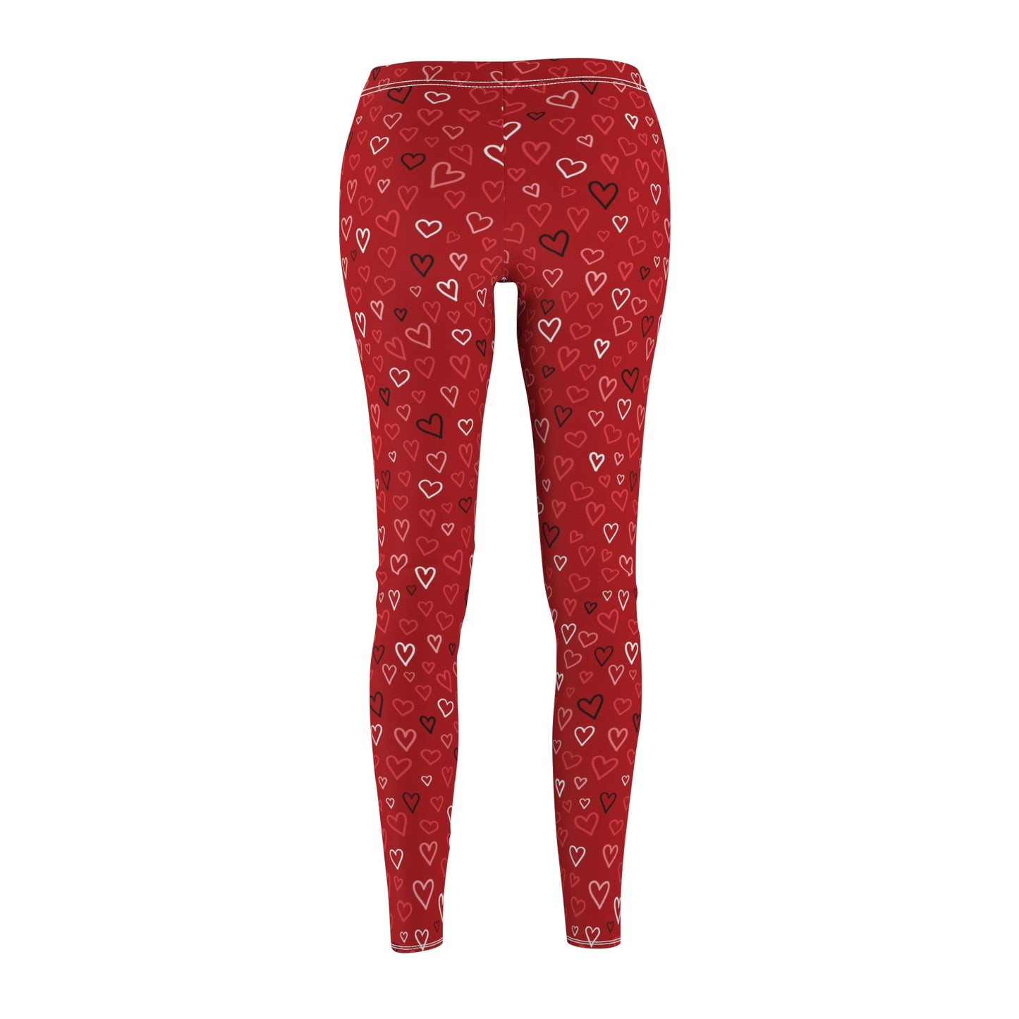 Heart Womens Valentines Leggings Yoga Pants - Saiko Studio