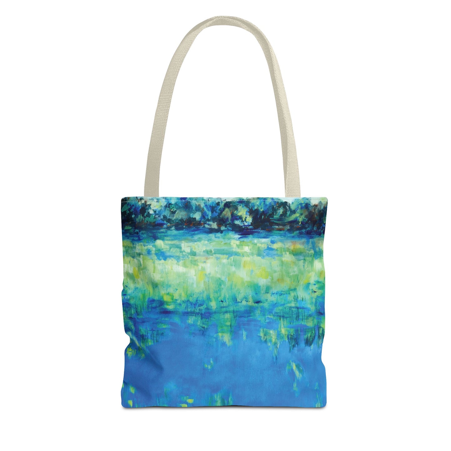 Waters Edge 1 Landscape Art Canvas Tote Bag - Leslie Karpinski