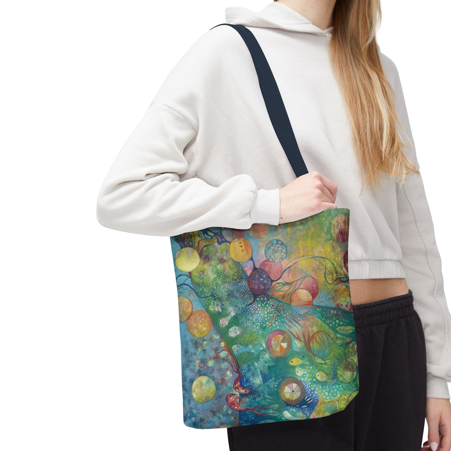 Secret Life of Colors Canvas Art Tote Bag - Leslie Karpinski