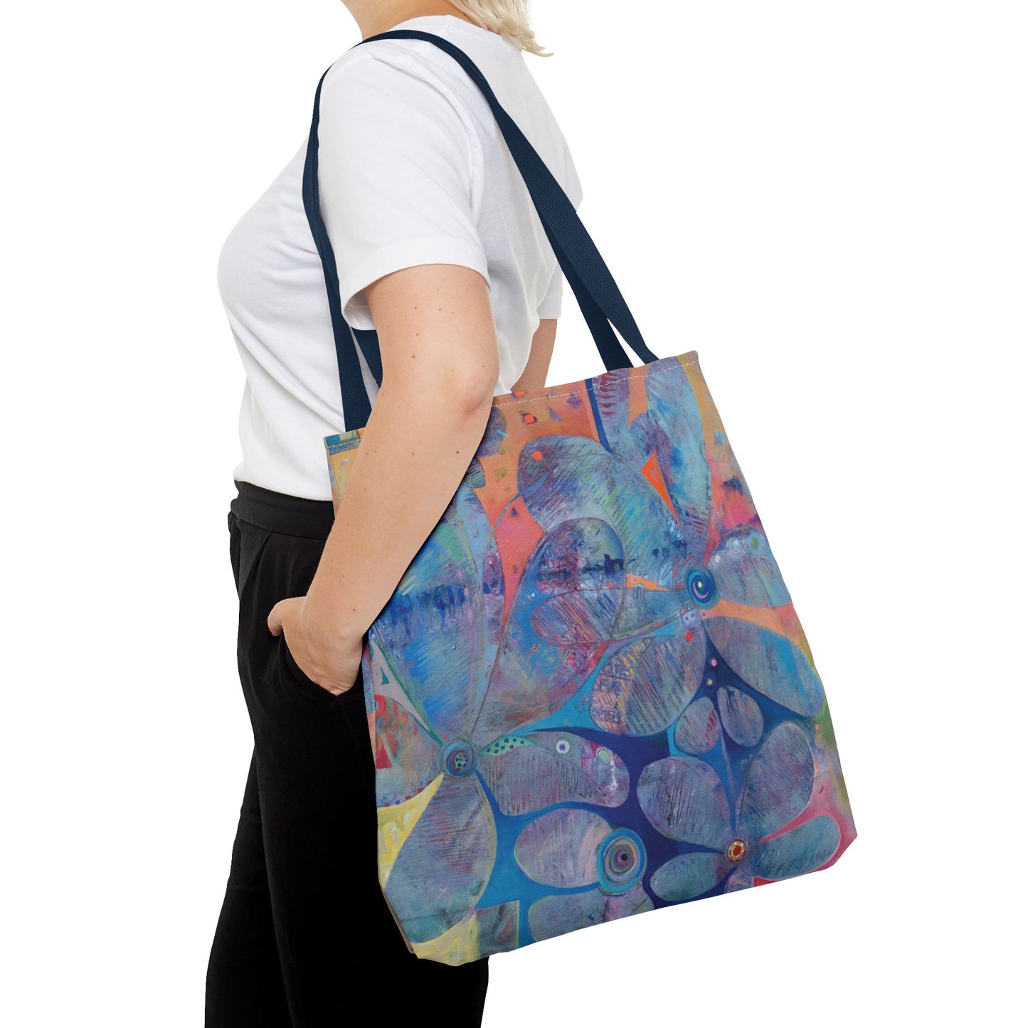 Flower Nature Art Tote Bag Canvas Shopping Bag - Color of Life by Leslie Karpinski